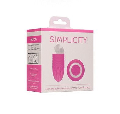 Ethan - Rechargeable Remote Control Vibrating Egg - Pink